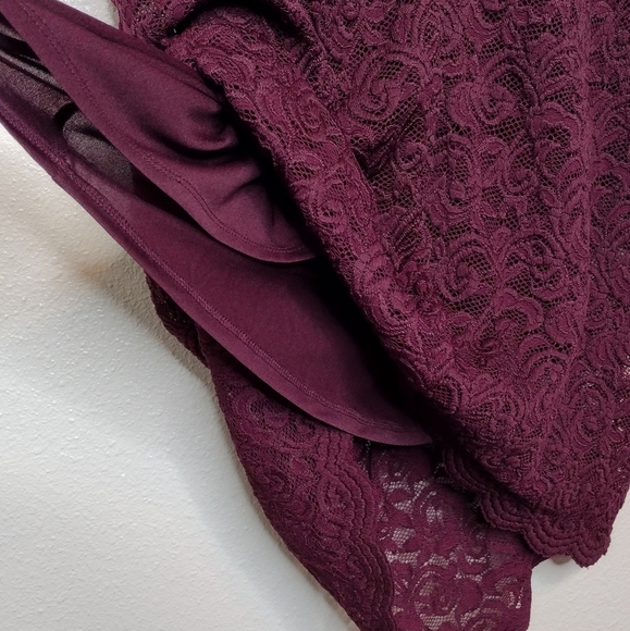 NWT Torrid Burgundy Lace Sleeveless Midi Sundress Sz 3 - Picture 7 of 16